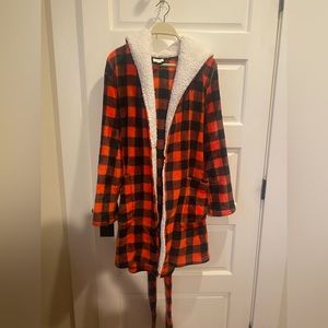Plaid Hooded Robe
